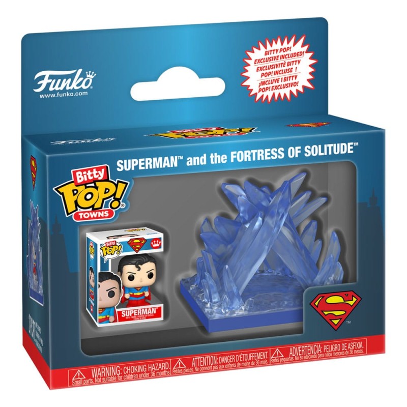 DC Comics Bitty POP! Towns Vinyl Figure Superman and the Fortress of Solitude | 0889698855143