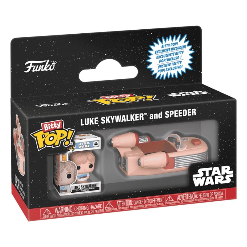 Star Wars Bitty POP! Rides Vinyl Figure Luke Skywalker and Speeder | 0889698855198