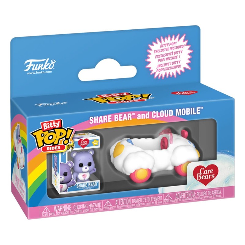 Care Bears Bitty POP! Rides Vinyl Figure Share Bear and Cloud Mobile | 0889698869270