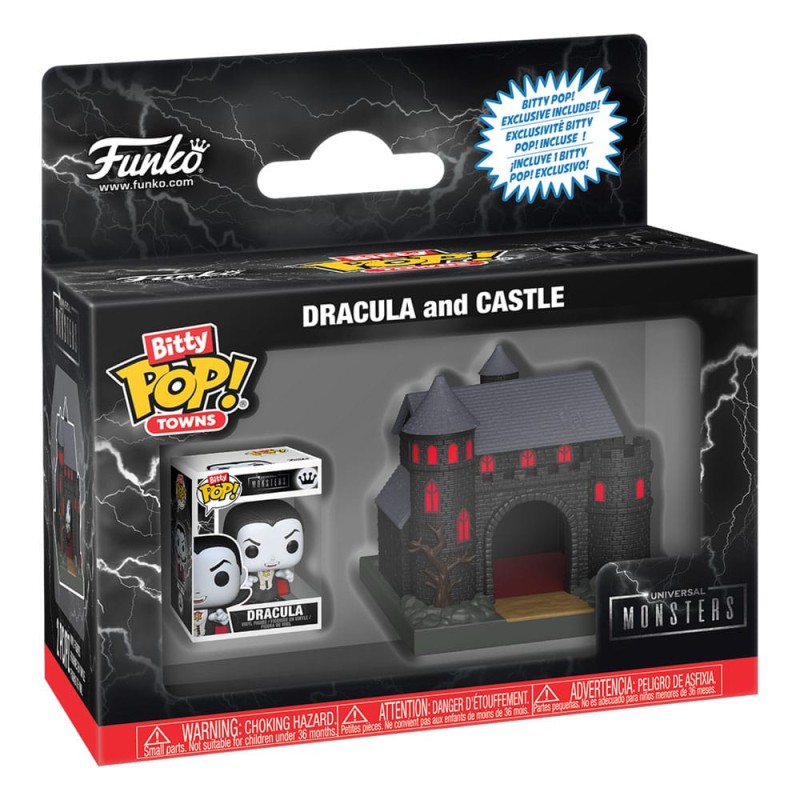 Universal Monsters Bitty POP! Towns Vinyl Figure Dracula with Castle | 0889698888141
