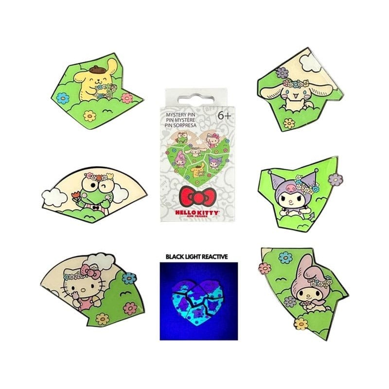 Sanrio by Loungefly Enamel Pins Blind Box Hello Kitty & Friends Flower Crown Puzzle Display (12) | 0671803520738