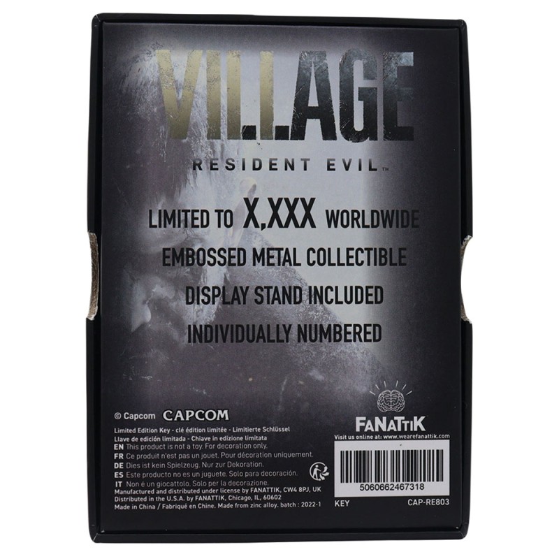 Resident Evil VIII réplique 1/1 Insignia key Limited Edition | 5060662467318