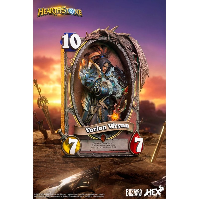 Hearthstone statuette 3D Art Frame Varian Wrynn 31 cm | 6978082550710
