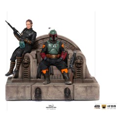 Star Wars The Mandalorian statuette 1/10 Deluxe Art Scale Boba Fett & Fennec on Throne 23 cm