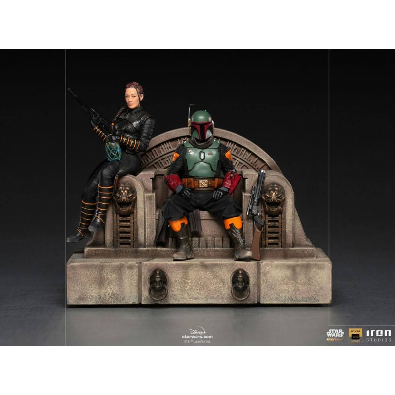 Star Wars The Mandalorian Deluxe Art Scale Statue 1/10 Boba Fett & Fennec on Throne 23 cm | 0609963128105
