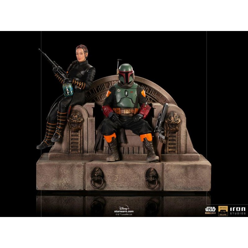 Star Wars The Mandalorian Deluxe Art Scale Statue 1/10 Boba Fett & Fennec on Throne 23 cm | 0609963128105