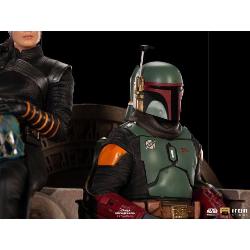 Star Wars The Mandalorian Deluxe Art Scale Statue 1/10 Boba Fett & Fennec on Throne 23 cm | 0609963128105