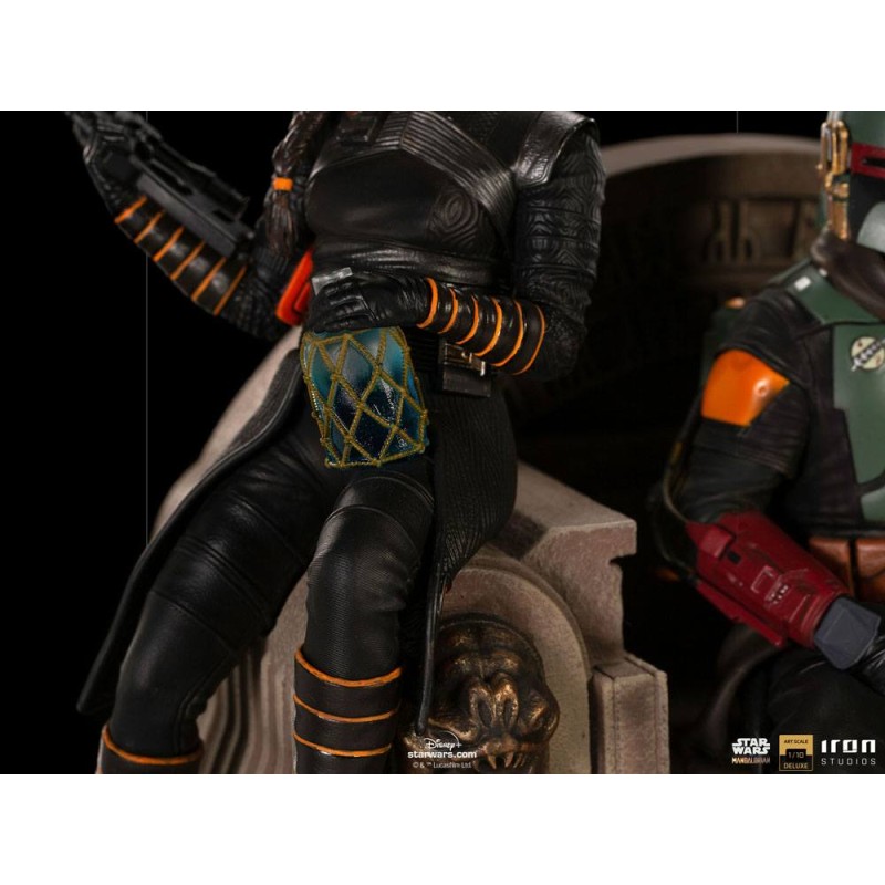 Star Wars The Mandalorian Deluxe Art Scale Statue 1/10 Boba Fett & Fennec on Throne 23 cm | 0609963128105