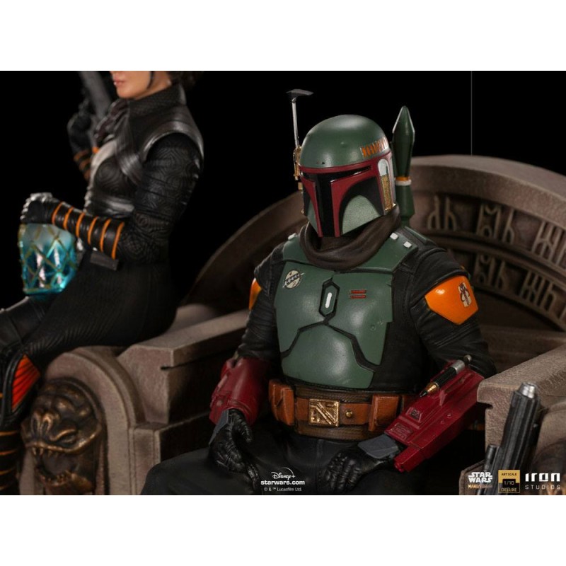 Star Wars The Mandalorian Deluxe Art Scale Statue 1/10 Boba Fett & Fennec on Throne 23 cm | 0609963128105