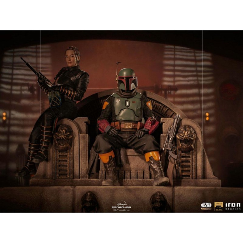 Star Wars The Mandalorian Deluxe Art Scale Statue 1/10 Boba Fett & Fennec on Throne 23 cm | 0609963128105