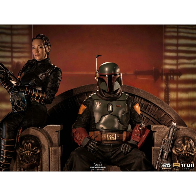Star Wars The Mandalorian Deluxe Art Scale Statue 1/10 Boba Fett & Fennec on Throne 23 cm | 0609963128105