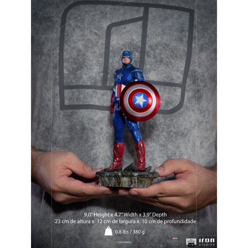 The Infinity Saga BDS Art Scale Statue 1/10 Captain America Battle of NY 23 cm | 0609963129638