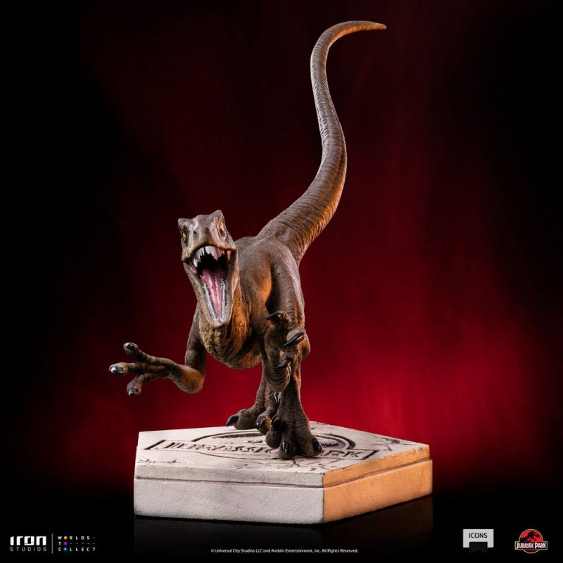 Jurassic World Icons Statue Velociraptor A 9 cm | 0618231952014