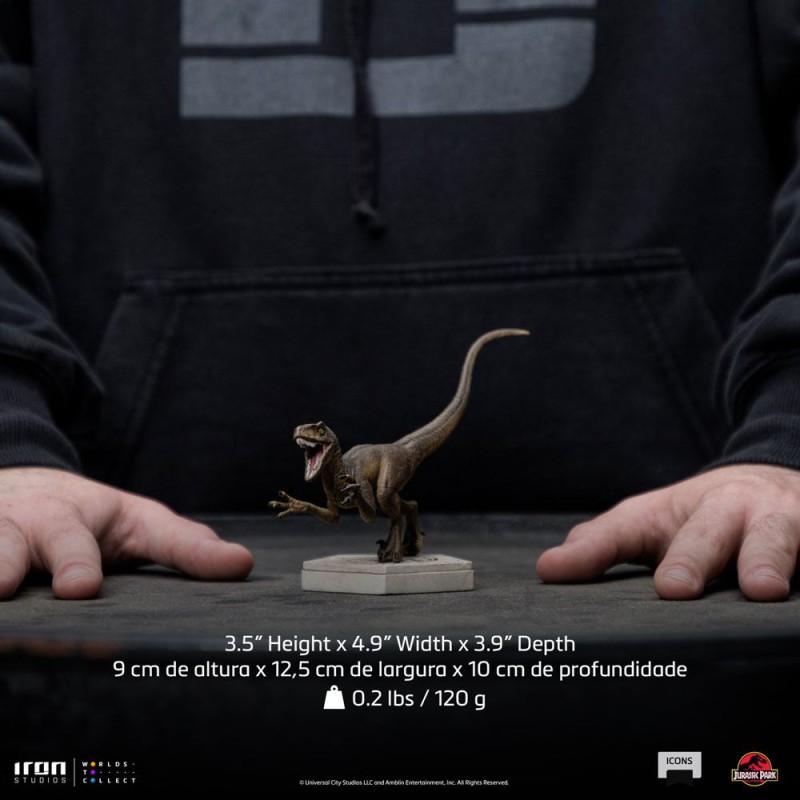 Jurassic World Icons Statue Velociraptor A 9 cm | 0618231952014
