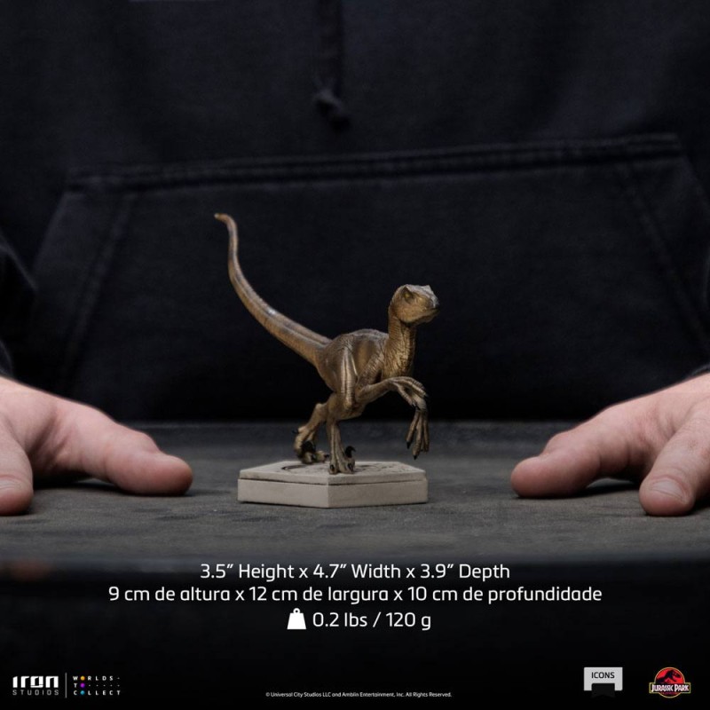 Jurassic World Icons Statue Velociraptor B 9 cm | 0618231952021