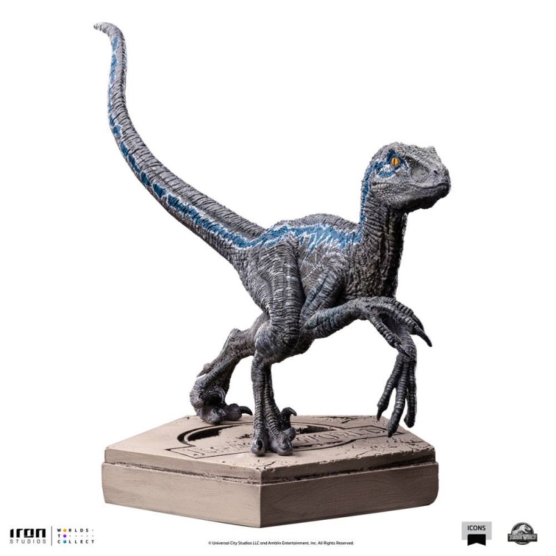 Jurassic World Icons statuette Velociraptor Blue 9 cm | 0618231952045
