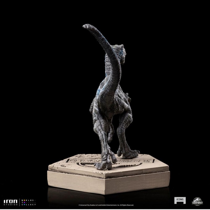 Jurassic World Icons Statue Velociraptor Blue 9 cm | 0618231952045