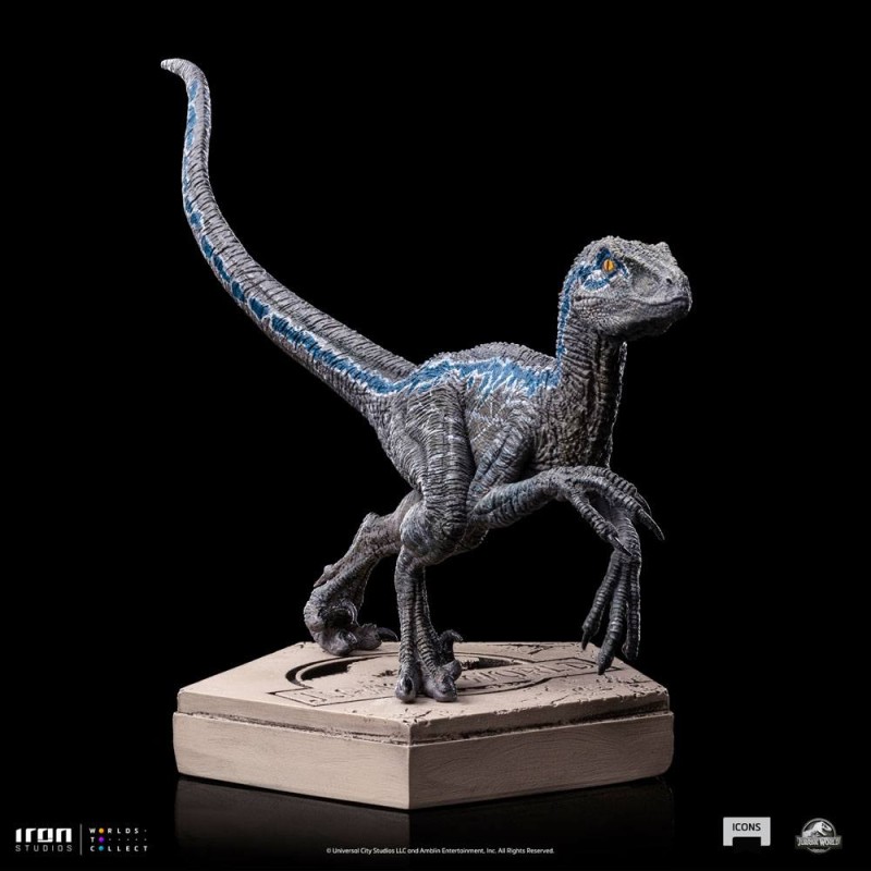 Jurassic World Icons statuette Velociraptor Blue 9 cm | 0618231952045
