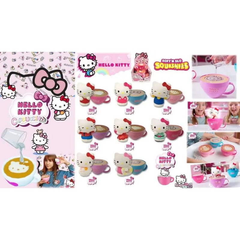Sanrio assortiment squishy figurines Hello Kitty Cappuccino (8)  | 8057094648115