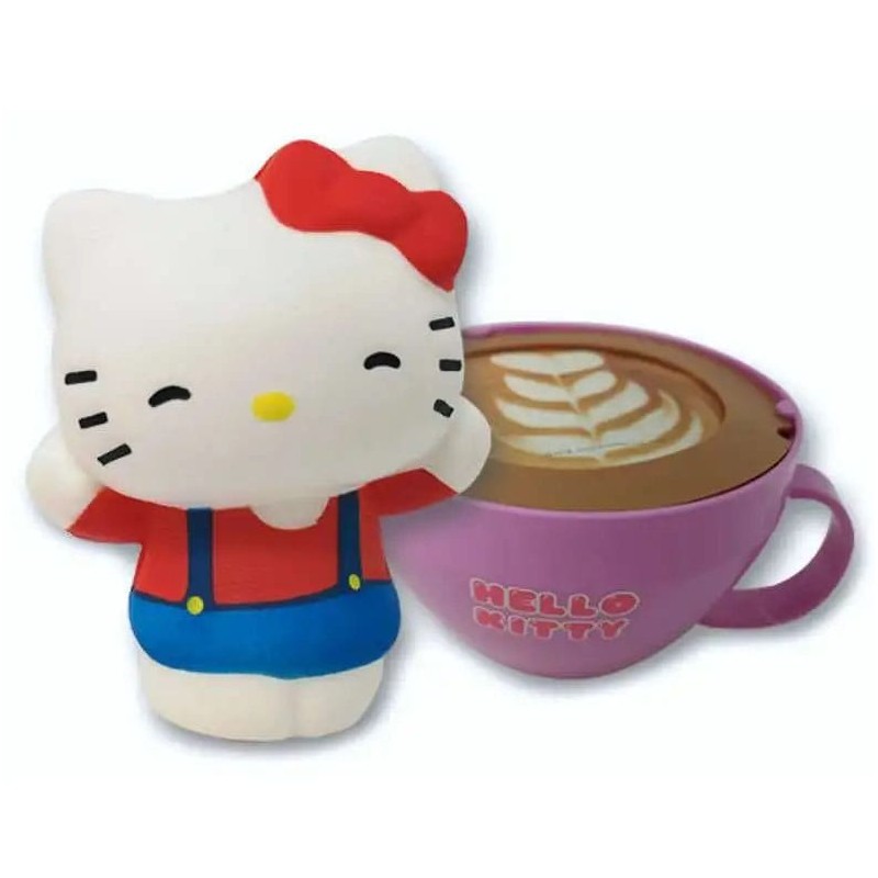 Sanrio assortiment squishy figurines Hello Kitty Cappuccino (8)  | 8057094648115