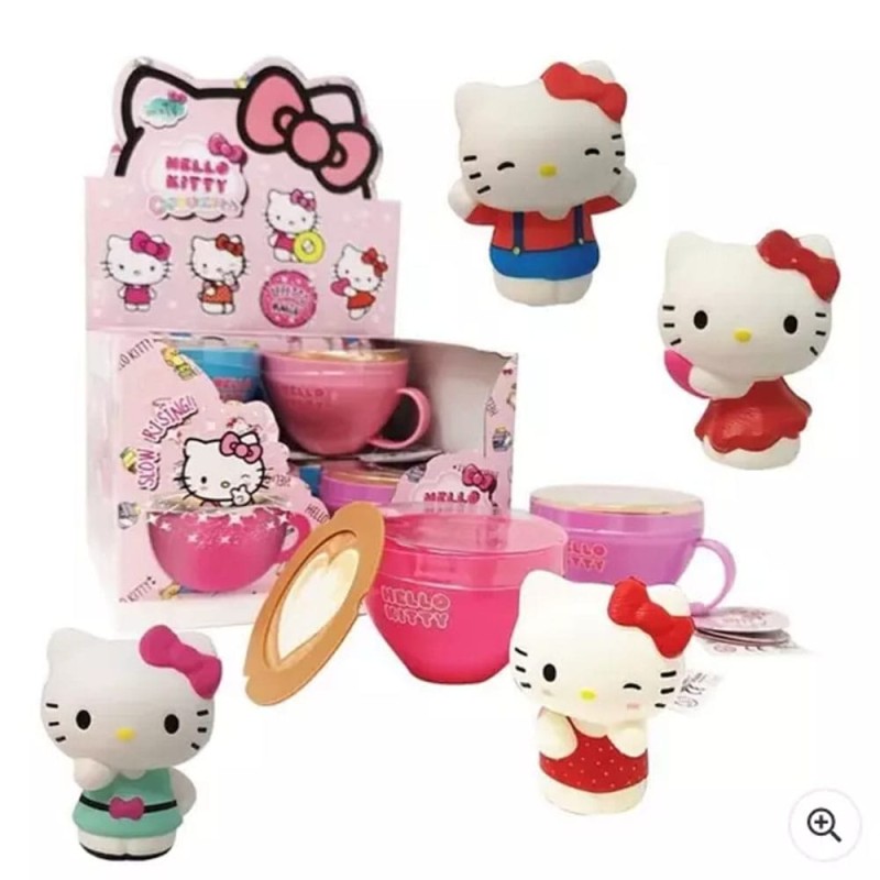 Sanrio assortiment squishy figurines Hello Kitty Cappuccino (8)  | 8057094648115