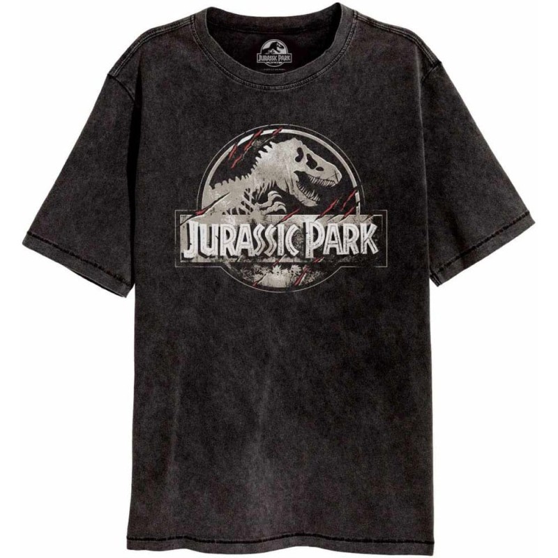 Jurassic Park T-Shirt Scratched Logo (S) | 5056463479476