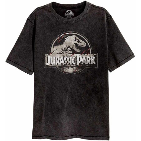Jurassic Park T-Shirt Scratched Logo (S) | 5056463479476