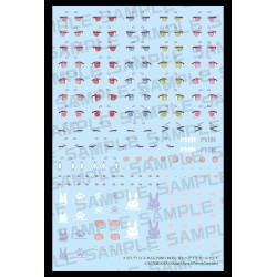 Megami Device M.S.G. accessoire pour figurines Plastic Model Kit 1/1 Puni Mofu Yuki Tu Eye Decal Set     | 4934054076796