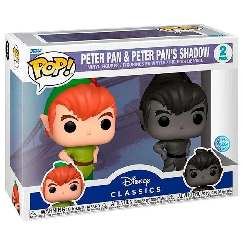Disney Pack 2 Figurines Funko POP! Movie Vinyl Peter Pan with Shadow 9 cm | 889698623407