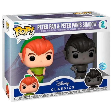 Disney Pack 2 Figurines Funko POP! Movie Vinyl Peter Pan with Shadow 9 cm