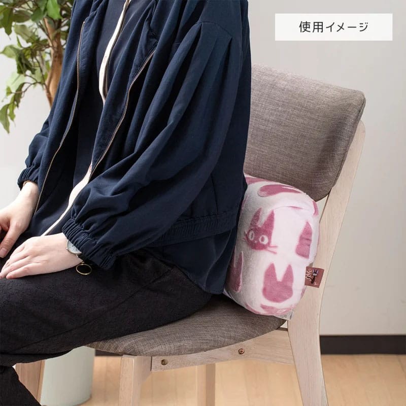 Kiki la petite sorcière coussin polaire moirée Jiji silhouette 20 x 43 cm | 4992272876314