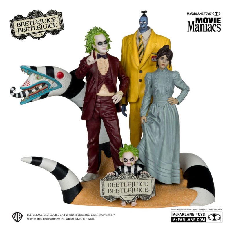 Beetlejuice Beetlejuice Movie Maniacs PVC Statue 4-Pack 15 cm | 0787926140897