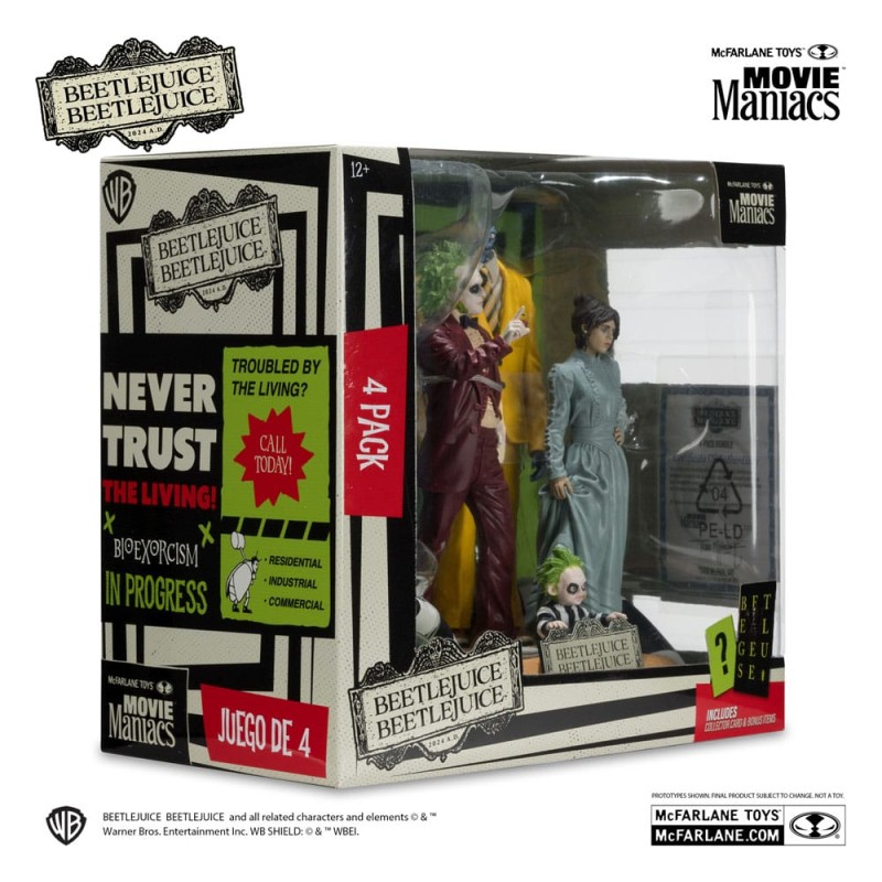 Beetlejuice Beetlejuice Movie Maniacs PVC Statue 4-Pack 15 cm | 0787926140897
