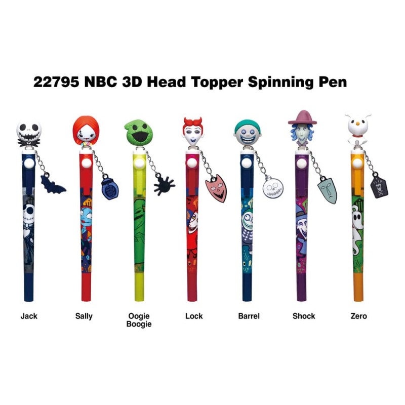 L'Étrange Noël de monsieur Jack Stylo 3D Head Topper Spinning Pen | 0077764227950