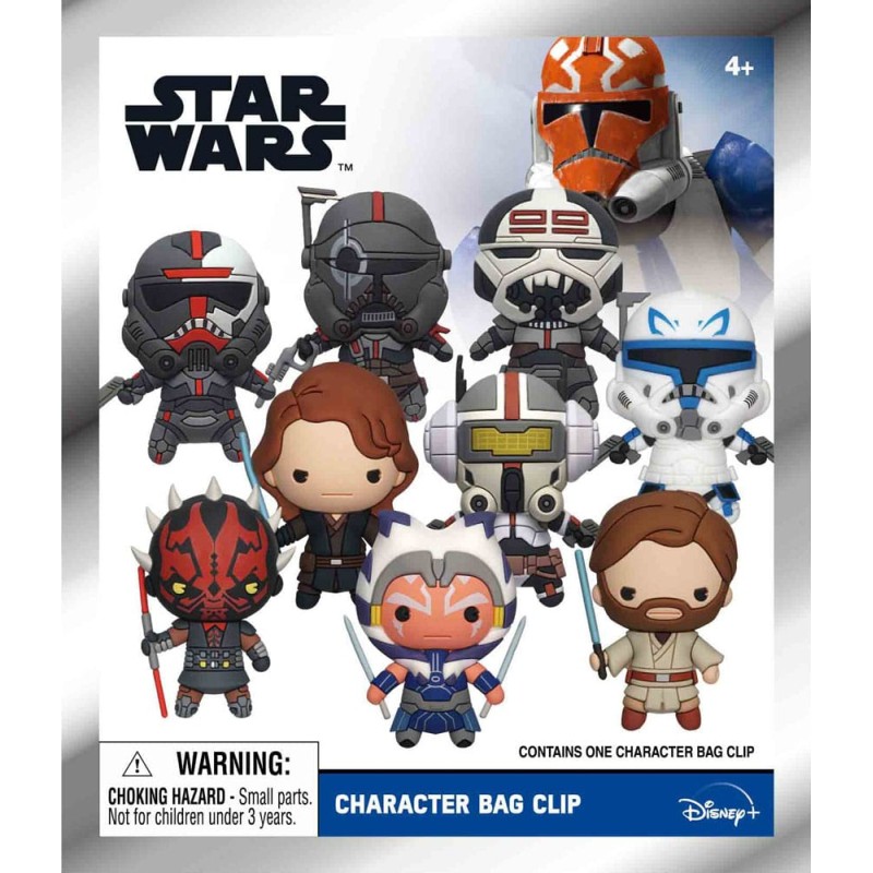 Star Wars Clone Wars 3D PVC Bag Clips  Series 4 Display (24) | 0077764289903