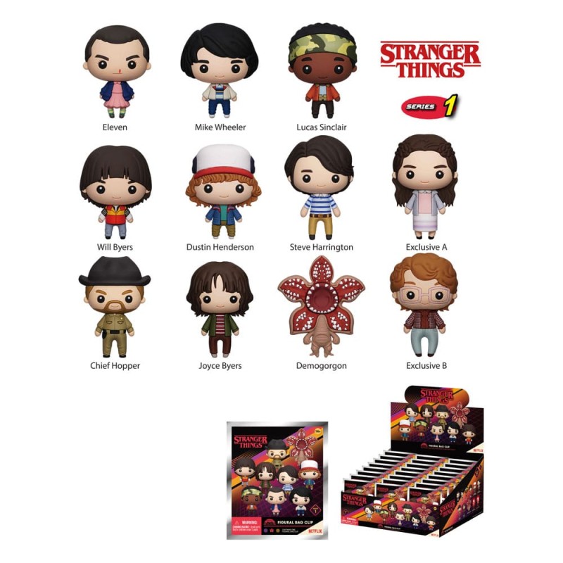 Stranger Things PVC Bag Clips Series 1 Display (24) | 0077764325007