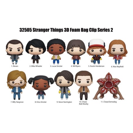 Stranger Things 3D PVC Bag Clips  Series 2 Display (24) | 0077764325052