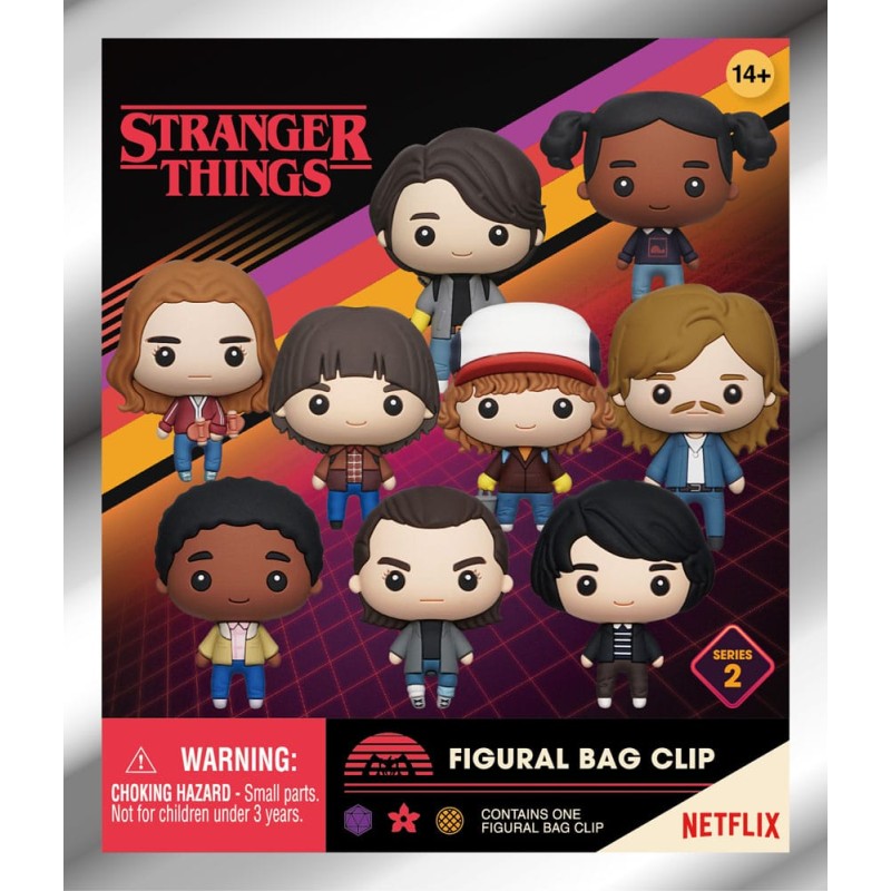 Stranger Things 3D PVC Bag Clips  Series 2 Display (24) | 0077764325052