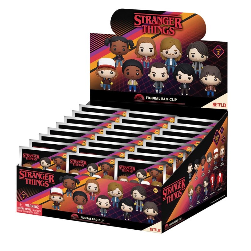 Stranger Things 3D PVC Bag Clips  Series 2 Display (24) | 0077764325052