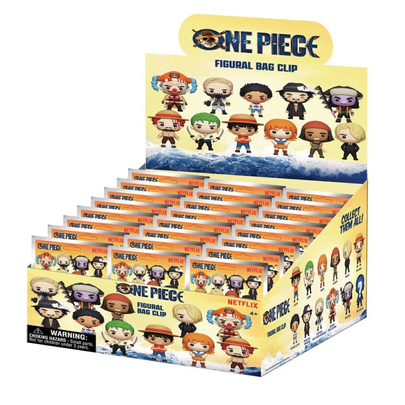 One Piece 3D PVC Bag Clips Netflix Series 1 Display (24) | 0077764325304