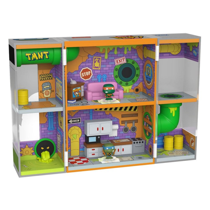 Teenage Mutant Ninja Turtles Bitty POP! Bitty Box Display with 2 Vinyl Figures Sewer Lair | 0889698855372