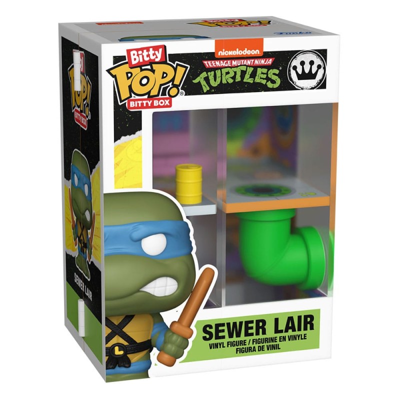 Teenage Mutant Ninja Turtles Bitty POP! Bitty Box Display with 2 Vinyl Figures Sewer Lair | 0889698855372