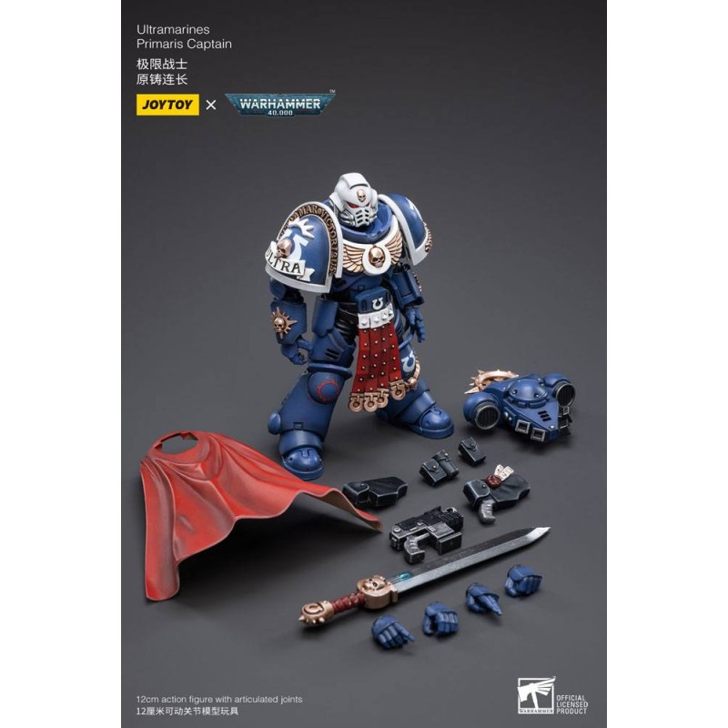 Warhammer 40k Action Figure 1/18 Ultramarines Primaris Captain 12 cm | 6973130373297