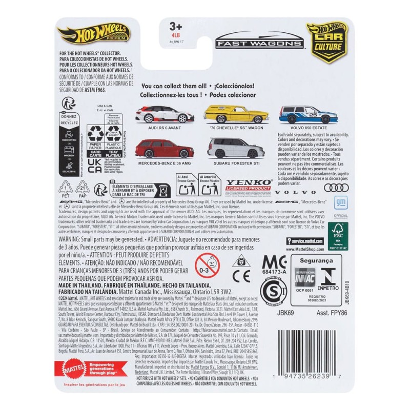 Hot Wheels Premium Car Culture Diecast Vehicle 1/64 Mercedes-Benz E 36 AMG | 0194735262397