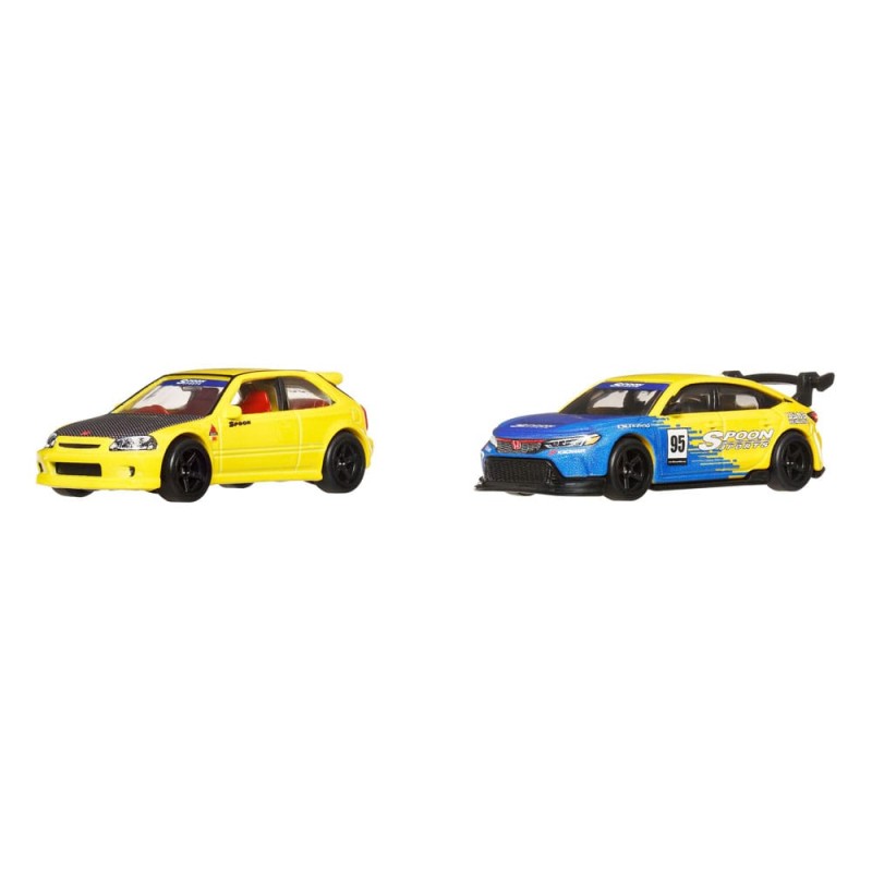 Hot Wheels Premium Car Culture Diecast Vehicle 2-Pack 1/64 '99 Honda Civic Type R (EK9) & Honda Civic Type R | 0194735262571