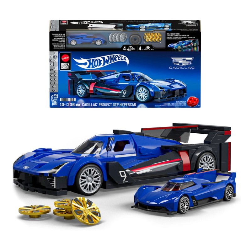 Mattel Brick Shop Hot Wheels Speed Series Building Set 1/32 Cadillac Project GTP Hypercar | 0194735331574
