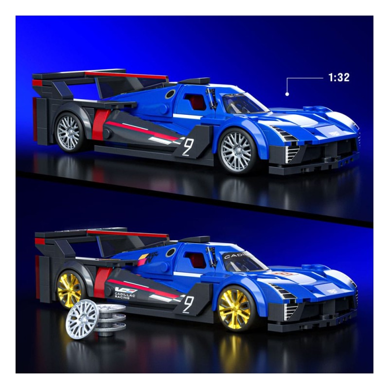 Mattel Brick Shop Hot Wheels Speed Series Building Set 1/32 Cadillac Project GTP Hypercar | 0194735331574