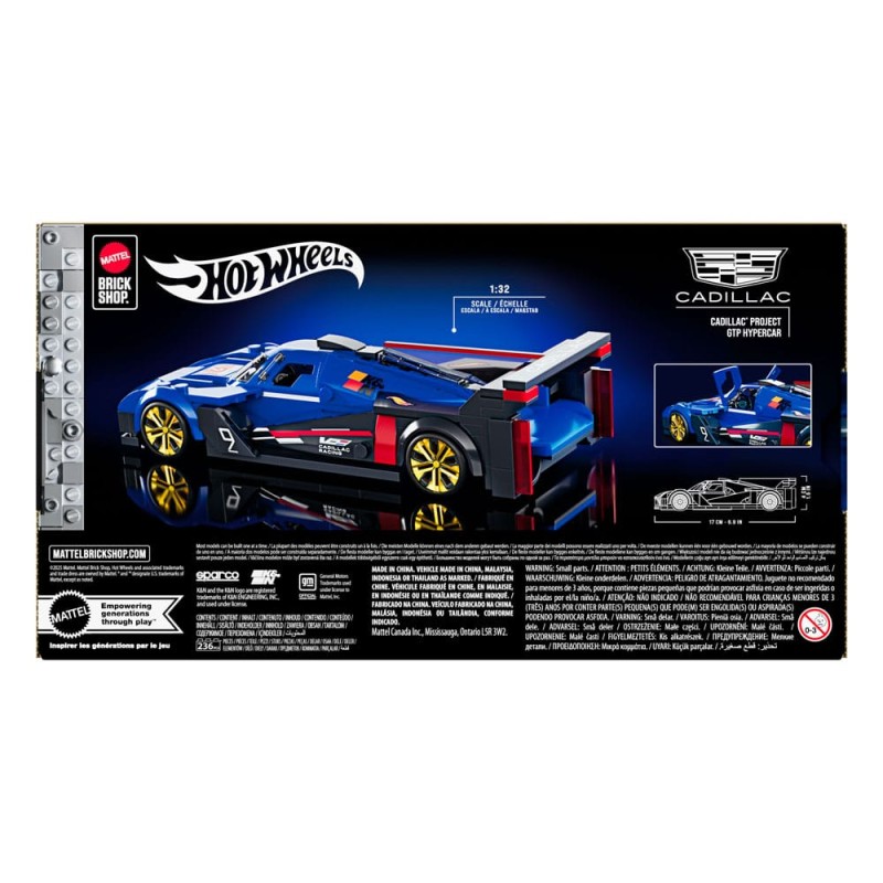 Mattel Brick Shop Hot Wheels Speed Series Building Set 1/32 Cadillac Project GTP Hypercar | 0194735331574