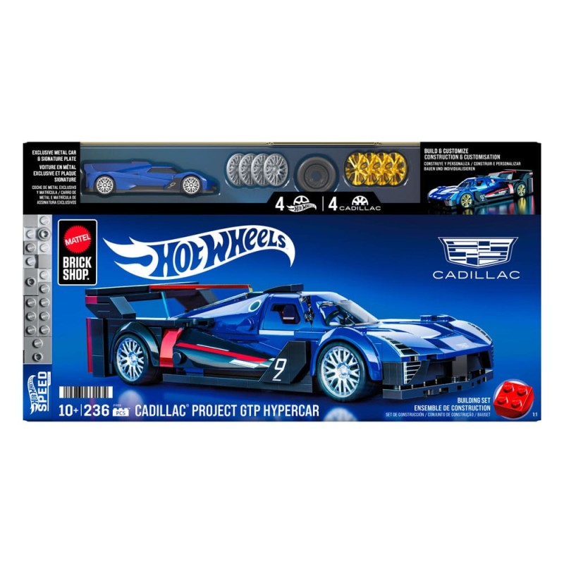 Mattel Brick Shop Hot Wheels Speed Series Building Set 1/32 Cadillac Project GTP Hypercar | 0194735331574