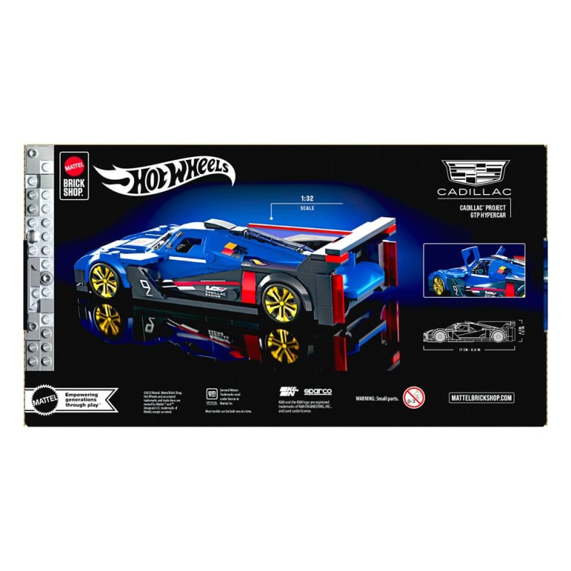 Mattel Brick Shop Hot Wheels Speed Series Building Set 1/32 Cadillac Project GTP Hypercar | 0194735331574
